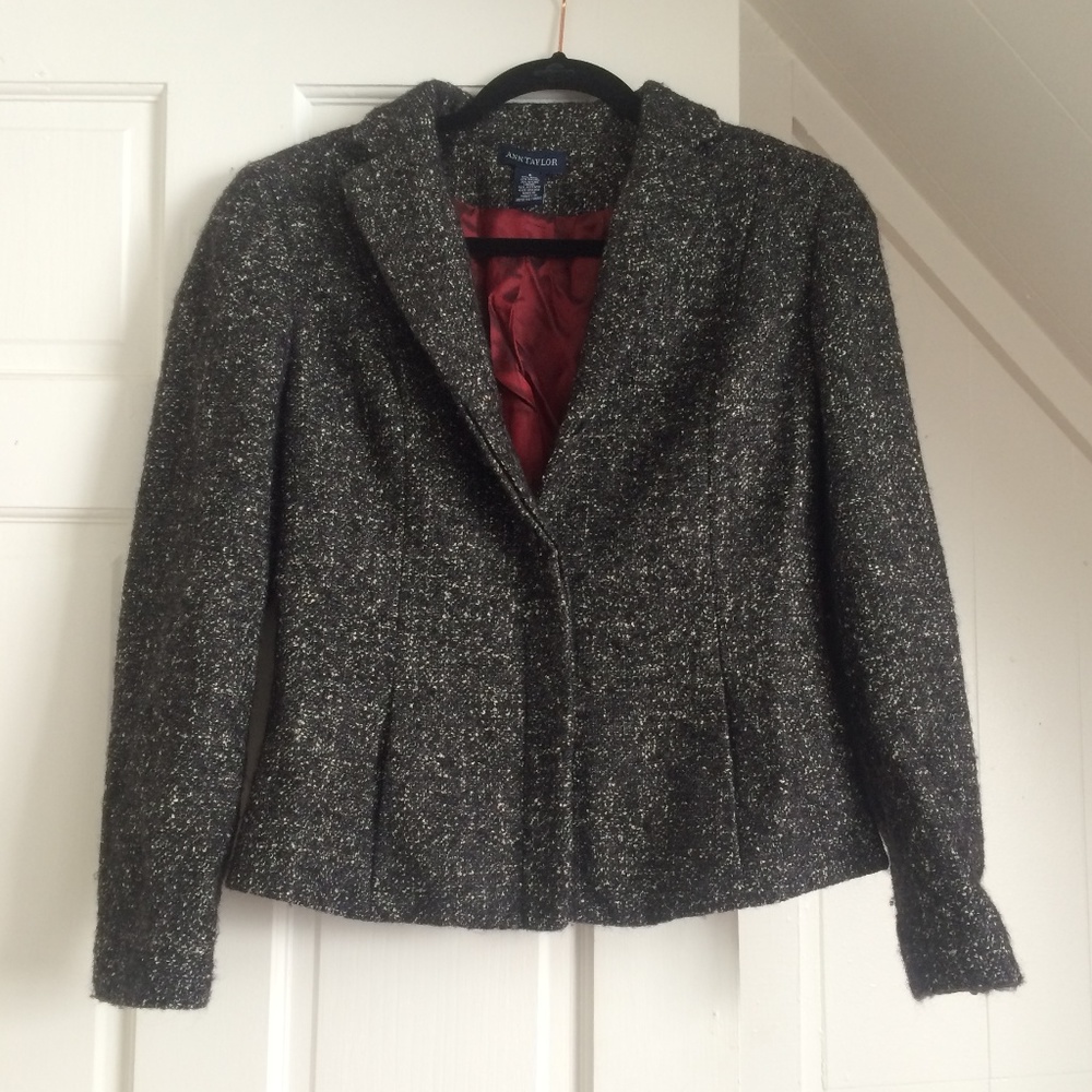 Ann Taylor Gray Wool Blazer